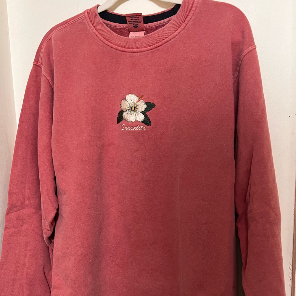 Vintage Crazy Shirt "Sausalito" Hibiscus Dyed Crewneck